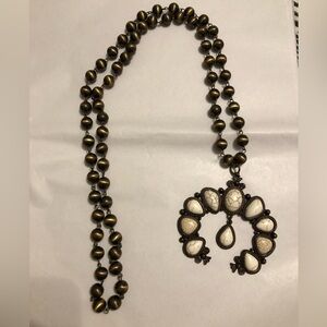 NWOT White Squash Blossom Necklace